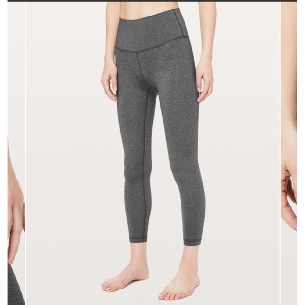 Lululemon Wunder Under High Rise 7/8 Tight Legging Womens 4 Grey W5BSIS 25"
